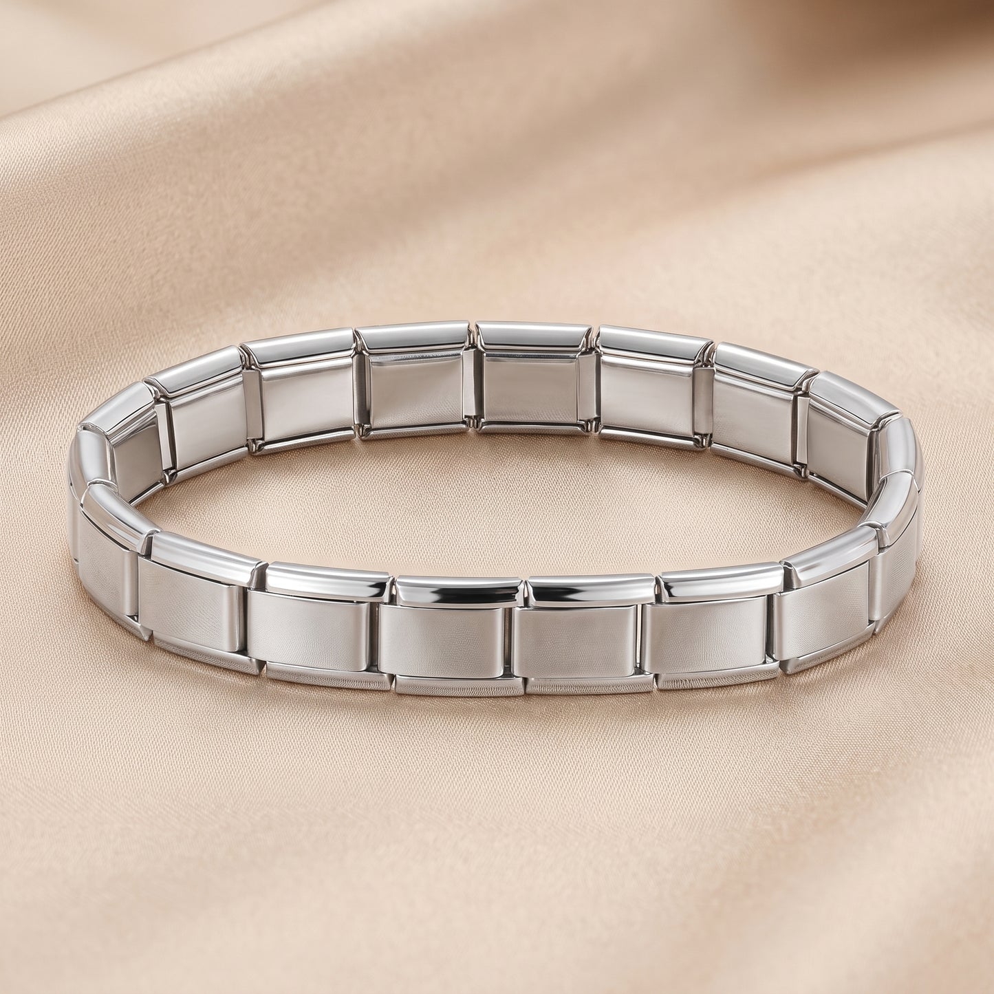 Multi Link Italian Charm Bracelet - Silver
