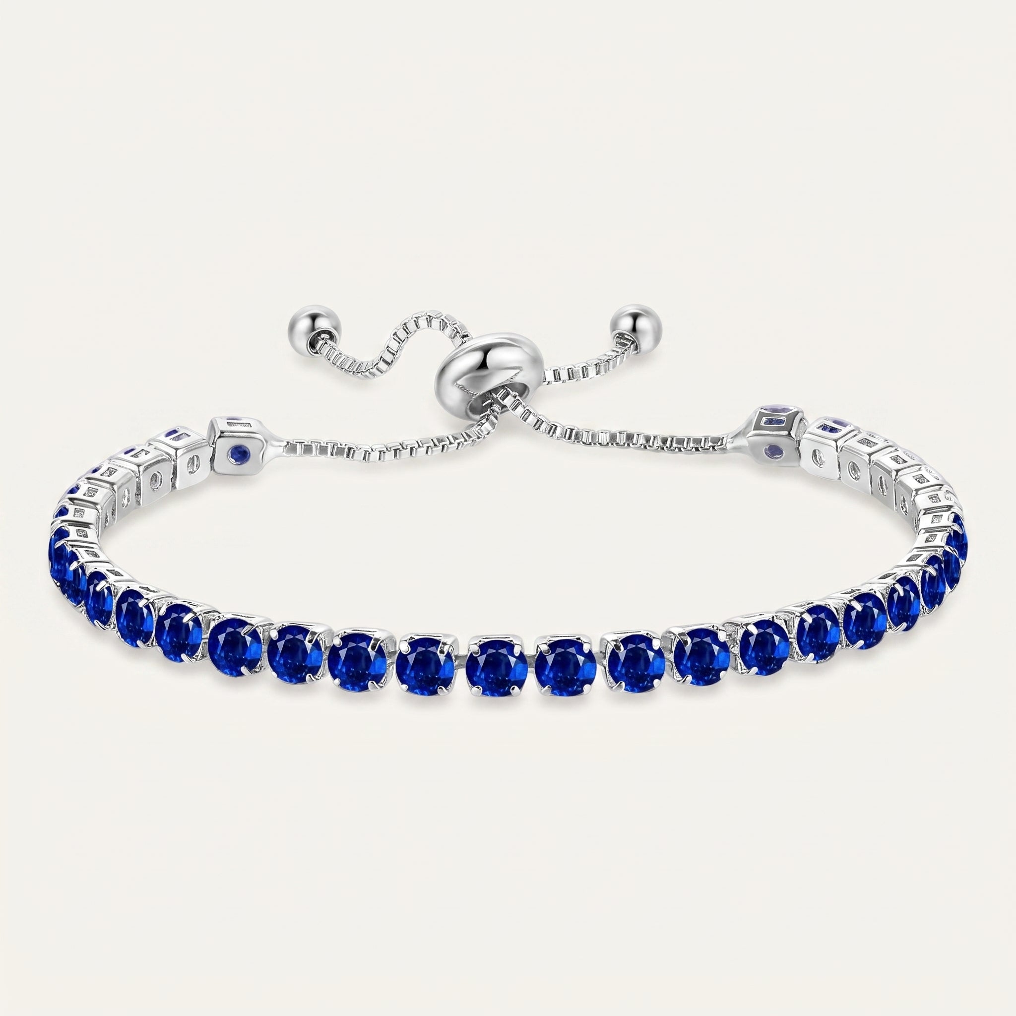 925 Sterling Silver Plated Tennis Bracelet with Solid Pink Cubic Zirconia - Rose Gold