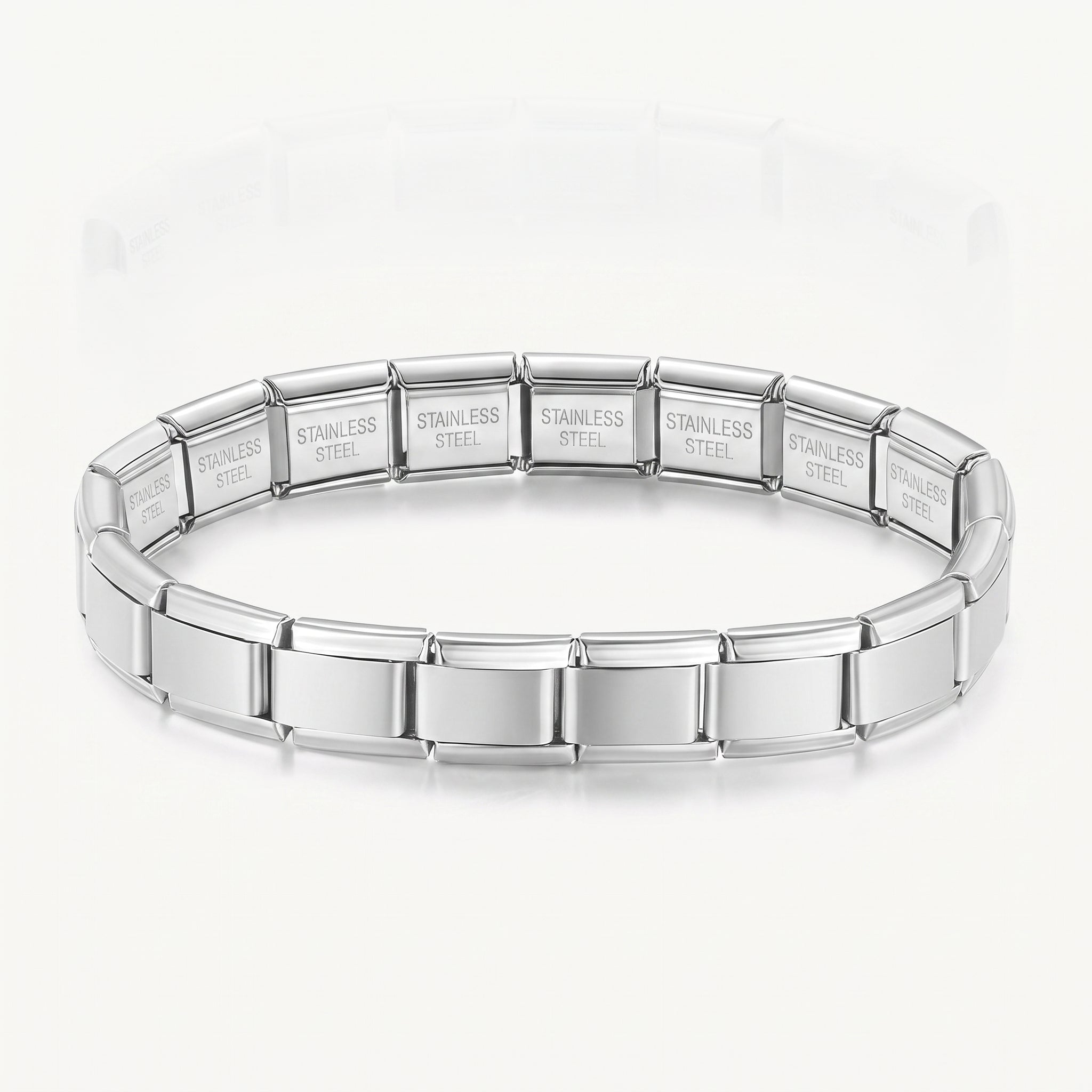 Multi Link Italian Charm Bracelet - Silver