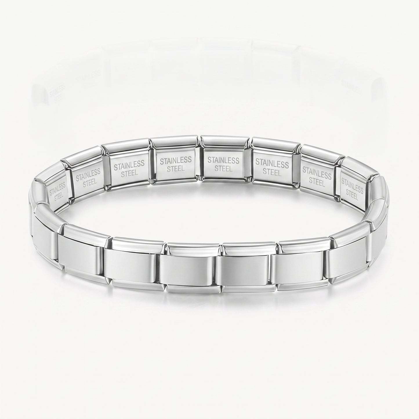 Multi Link Italian Charm Bracelet - Silver