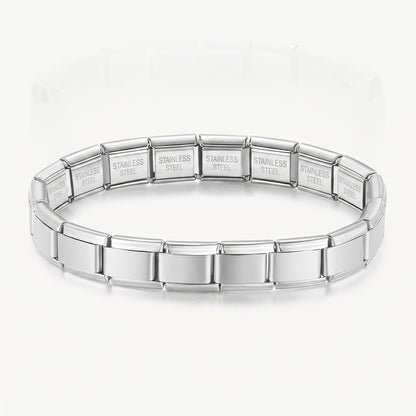 Multi Link Italian Charm Bracelet - Silver