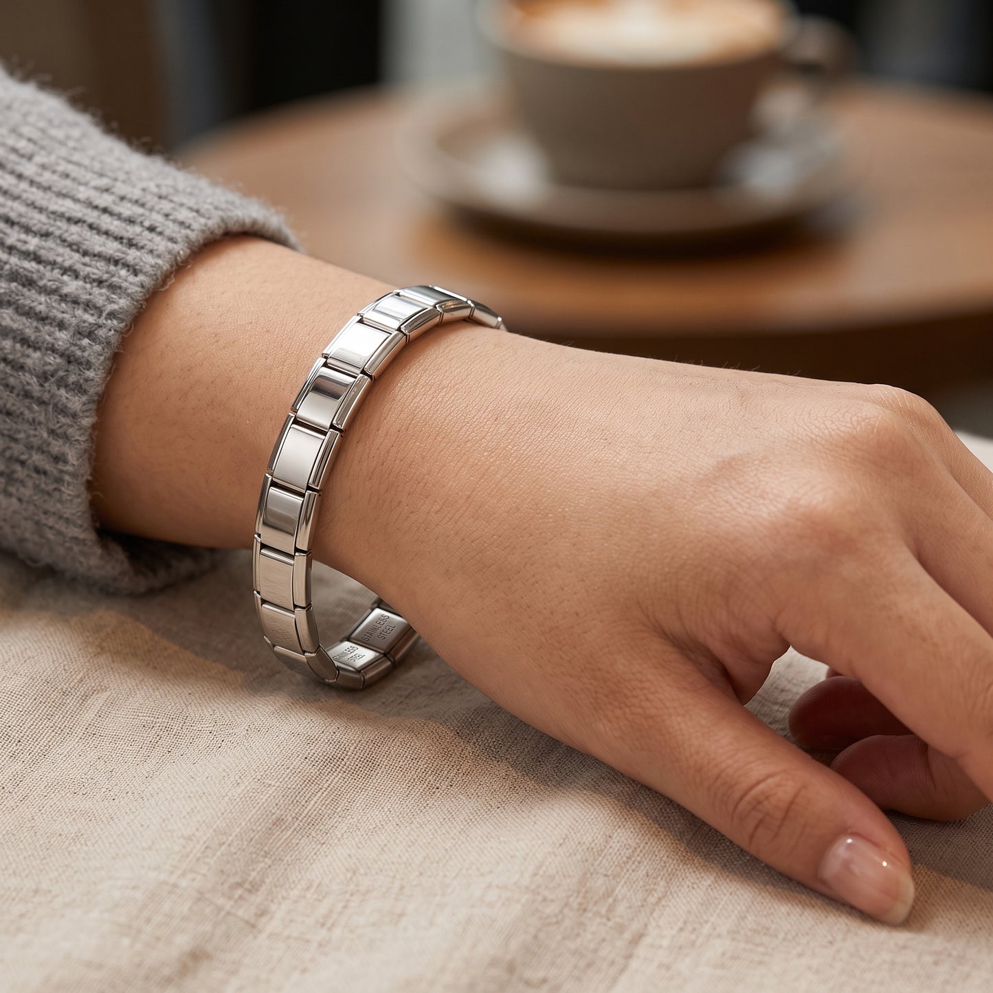 Multi Link Italian Charm Bracelet - Silver