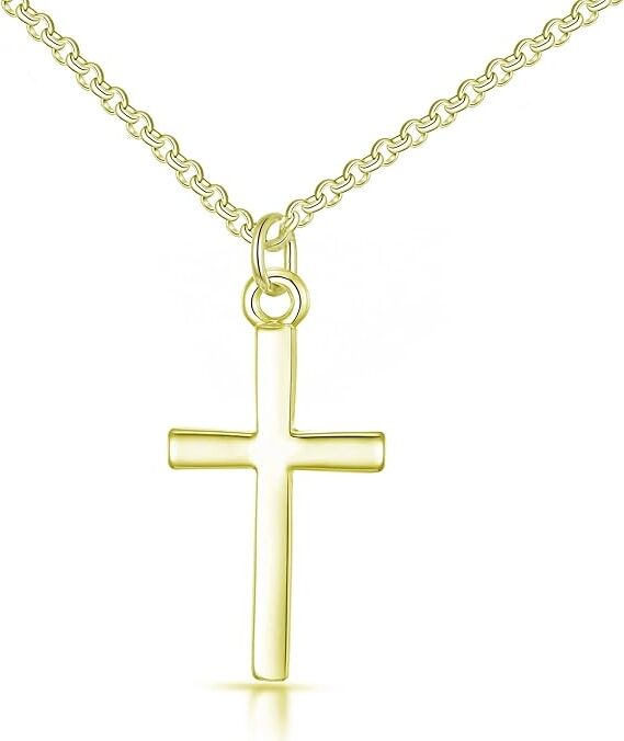 18K Gold Plated Cross Pendant Necklace