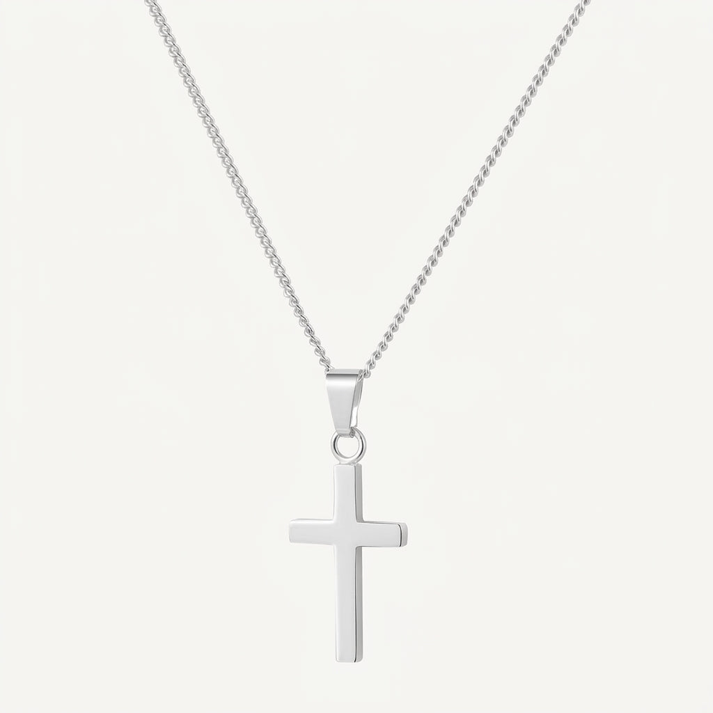 Silver Plated Cross Pendant Necklace