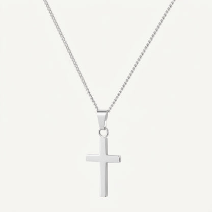Silver Plated Cross Pendant Necklace