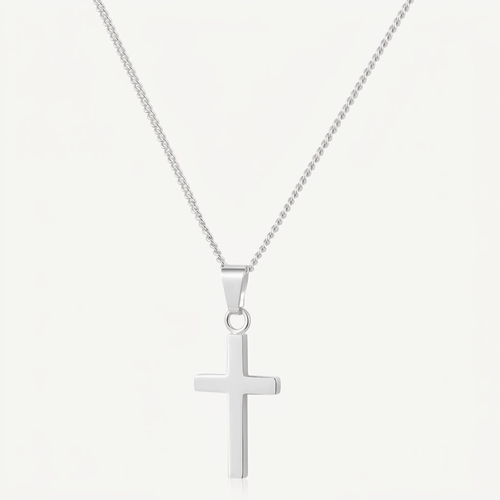 Silver Plated Cross Pendant Necklace