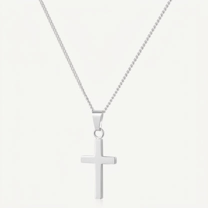 Silver Plated Cross Pendant Necklace