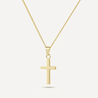 18K Gold Plated Cross Pendant Necklace