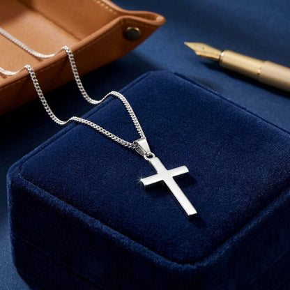 Silver Plated Cross Pendant Necklace