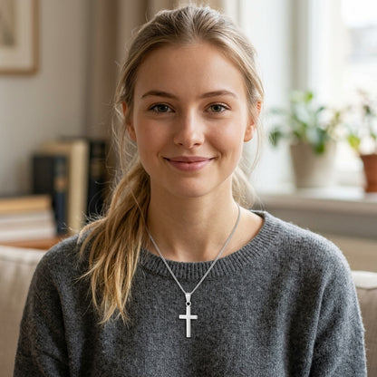 Silver Plated Cross Pendant Necklace