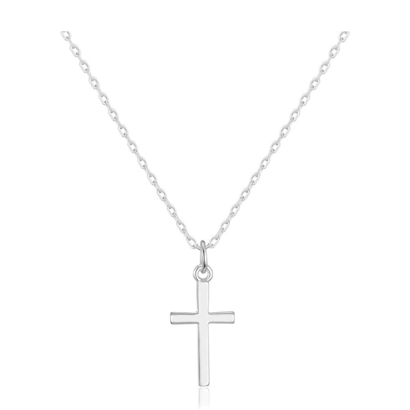 Silver Plated Cross Pendant Necklace