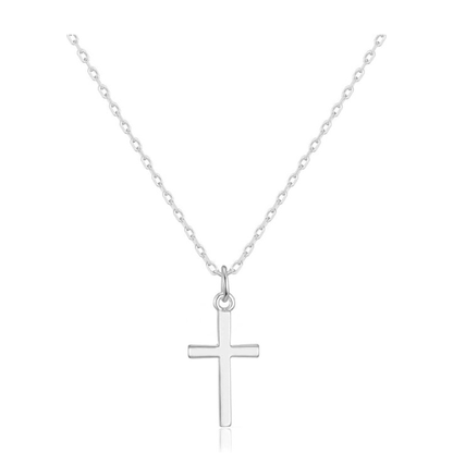 Silver Plated Cross Pendant Necklace
