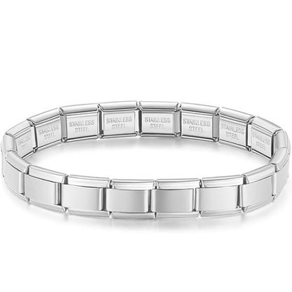 Multi Link Italian Charm Bracelet - Silver